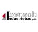 Logo von Bensch Industriebau GmbH mit schwarzem und rotem Design auf weißem Hintergrund.