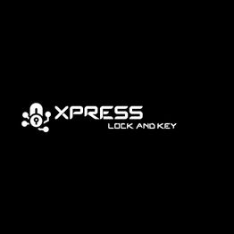 Logo with a padlock icon and text: "XPRESS Lock and Key" on a black background.