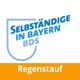 Logo des BDS: "Selbständige in Bayern" mit orangefarbenem "Regenstauf" darunter.
