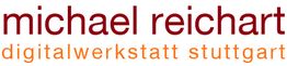 Logo mit Text: "michael reichert digitalwerkstatt stuttgart".