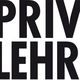 Text "Der Privatmusiklehrer" mit Symbolen für Keyboard, Schlagzeug, Akkordeon, Noten.