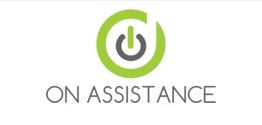 Logo con simbolo di accensione verde e scritta "ON ASSISTANCE" su sfondo bianco.