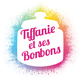 Texte "Tyffanie et ses Bonbons" sur fond coloré.