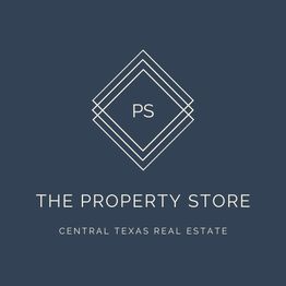 Logo for "The Property Store" with PS diamond design, Central Texas Real Estate.