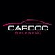 Logo mit stilisiertem Auto, Text: "Cardoc Backnang" in Weiß und Pink auf schwarzem Hintergrund.