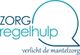 Logo met tekst: "Zorgregelhulp verlicht de mantelzorg", naast een blauwe spreekwolk.