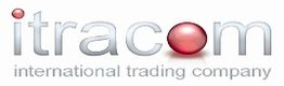 itracom-Logo mit rotem Punkt, darunter der Text „international trading company“.
