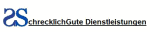 Logo: Blaue Buchstaben "aS" mit Text "SchrecklichGute Dienstleistungen".