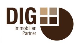 Logo: "DIG Immobilien Partner" mit braunen Quadraten und Kreissegment.