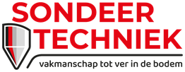 Logo met tekst "SONDEER TECHNIEK" en slogan "vakmanschap tot ver in de bodem".
