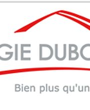 Logo von Regie Duboux SA mit rotem Dachsymbol und Slogan: "Bien plus qu'une régie".