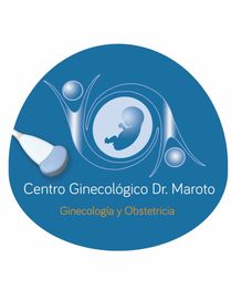 Logo de "Centro Ginecológico Dr. Maroto" con feto y sonda. Texto: Ginecología y Obstetricia.