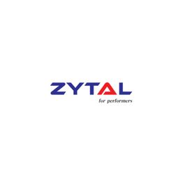 Zytal logo with tagline "for performers" in blue and red text on a white background.