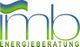 Logo mit Schriftzug „imb ENERGIEBERATUNG“ in Grün und Blau.