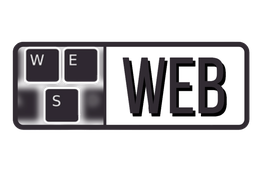 Keyboard keys spell "WES" next to bold "WEB" text on a white background.
