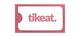 Logotipo de Tikeat en fondo blanco con borde rosa.