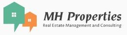 Logo of MH Properties with house icons and text: "Real Estate Management and Consulting."