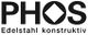 Logo mit Text: "PHOS Edelstahl konstruktiv".