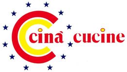 Logo "Cinà Cucine" con stelle blu attorno a una "C" rossa e gialla.