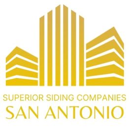 Yellow skyline logo with text: "Superior Siding Companies San Antonio".