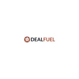 "DealFuel logo with an orange and black design on a white background."