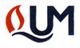 Logo mit roten und blauen Flammenformen und den Buchstaben "UM".