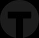 Black circle with a bold letter 'T' in the center.