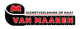 Logo van Van Maaren met de tekst "Dienstverlening op maat" en afbeelding van een rolmaat.