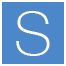 Blue square with a white letter "S" in the center.