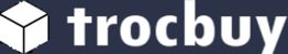 Logo de TrocBuy avec un cube blanc sur fond bleu foncé.