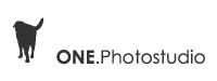 Silhouette eines Hundes neben dem Text "ONE.Photostudio".