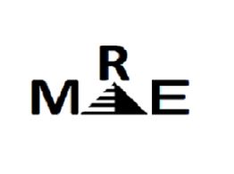 Lettere M, R e E con una piramide stilizzata al centro.