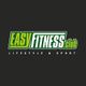 Logo von EasyFitness.club mit Schriftzug "Lifestyle & Sport" auf schwarzem Hintergrund.