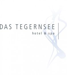 Logo mit Text: "DAS TEGERNSEE hotel & spa" in schlichter Schrift auf weißem Hintergrund.