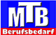 Logo mit den Buchstaben MTB in Weiß auf Blau, darunter "Berufsbedarf" in Weiß auf Rot.