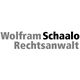 Text "Wolfram Schaalo Rechtsanwalt" in Grautönen.