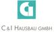 Logo von C & I Hausbau GmbH mit grünem Quadrat und stilisiertem "C" und "I" in Weiß.