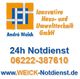 Logo von André Weick GmbH mit Notdienstnummer und Website: www.WEICK-Notdienst.de.