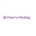 Logo with text "Hope to Healing" in purple next to a stylized drop icon.