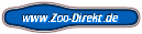 Blaues Logo mit weißem Schriftzug "www.Zoo-Direkt.de" auf ovalem Hintergrund.