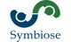 Logo avec deux formes courbes bleue et verte, texte "Symbiose" en dessous.