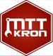 Rotes sechseckiges Logo mit weißem Schriftzug "MTT KRON" und Schraubenschlüssel-Symbol.