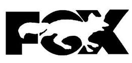 Logotipo da FOX com a silhueta de uma raposa correndo entre as letras.