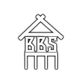 Stylized logo with "BBS" under a triangular roof pattern.