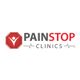 Logo of Pain Stop Clinics with a red icon and a heartbeat line.