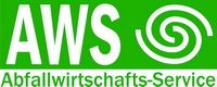Grünes Logo von AWS Abfallwirtschafts-Service mit weißer Spirale.