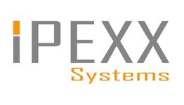 Logo mit grauem "IPEXX" und orangefarbenem "Systems" darunter auf weißem Hintergrund.