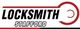 Logo with the text "Locksmith Stafford" in bold, featuring a key design in a red circle.
