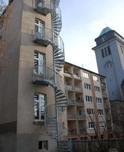 Spindeltreppe als Rettungsweg in Köln