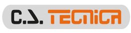 Logo con scritta "C.S. Tecnica" in nero e arancione su sfondo grigio chiaro.